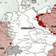 The front lines as they stood on February 15, 1945. Germany is being squeezed from the west by the Western Allies and from the East by Russia. (Original map US Army)